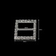 Square Diamante Silver Slider Buckles - (Pack of 10)